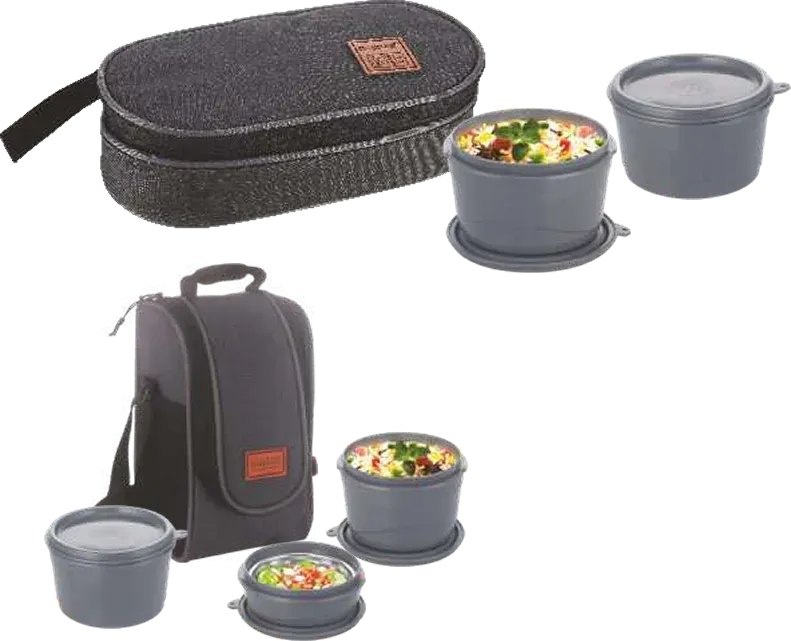Nayasa Aloha Microwave Safe 3 — Soft Insulated Bags with Microwave Safe Steel Tiffins