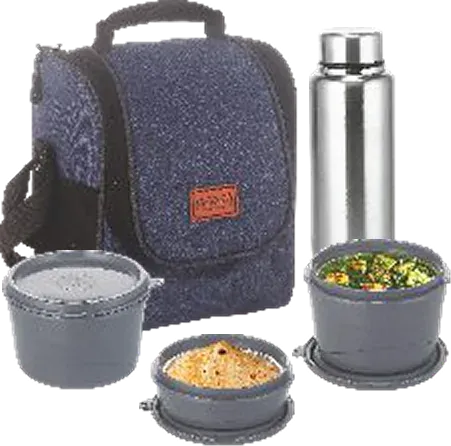 Nayasa Aloha Microwave Safe Set — Soft Insulated Bags with Microwave Safe Steel Tiffins