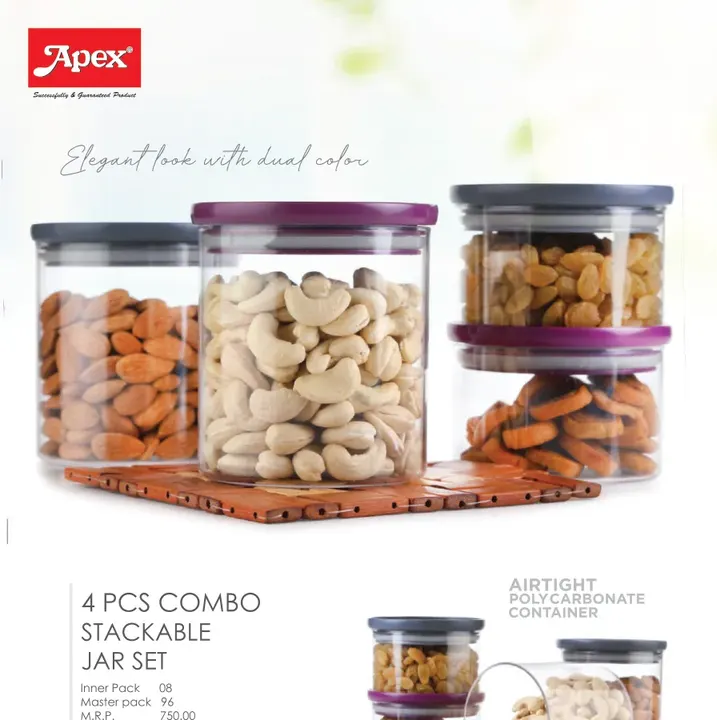 Apex 4 Pcs Combo Stackable Jar Set — Containers & Jars