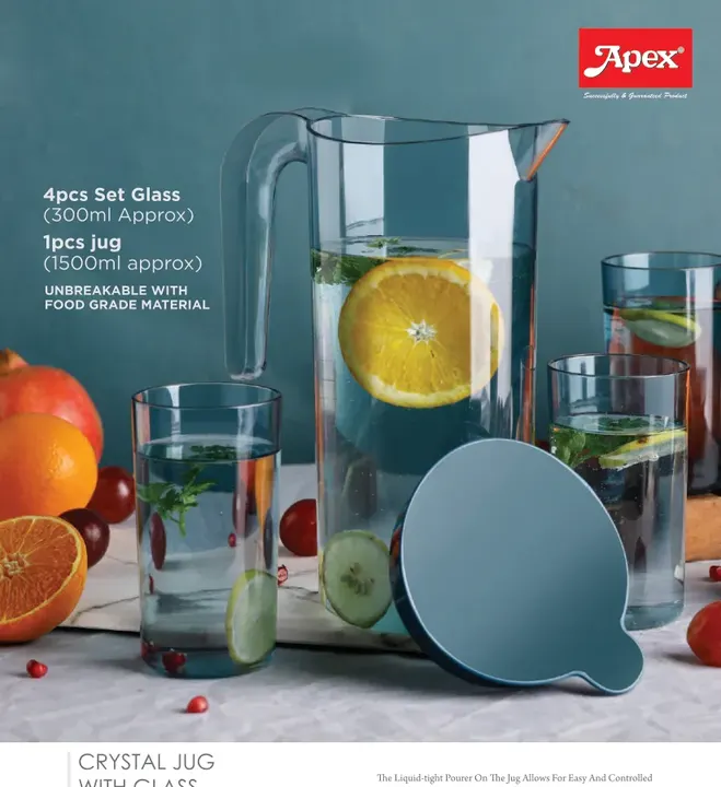 Apex Crystal Jug with Glass — Glasses & Jugs