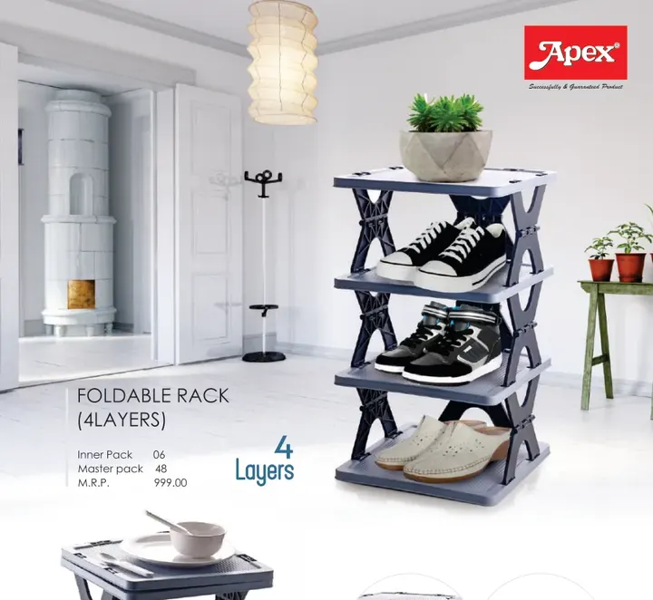 Apex Foldable Rack (4 Layers) — Racks, Baskets & Holders
