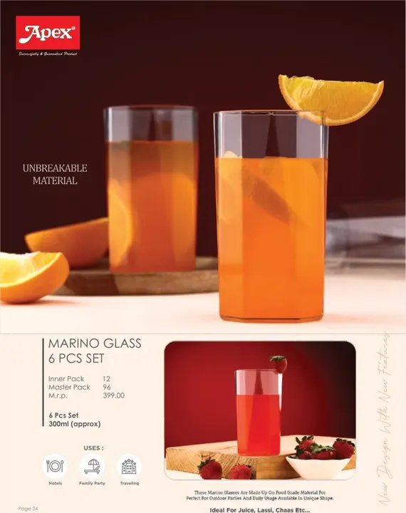 Apex Marino Glass — Glasses & Jugs