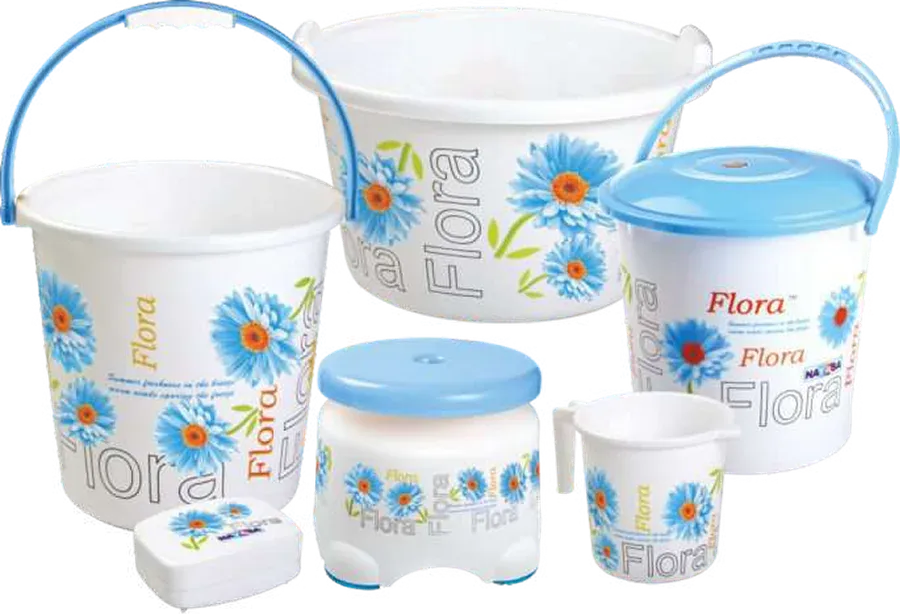 Nayasa Bathroom Set Small Prtd 6 Pcs — Bathroom Sets
