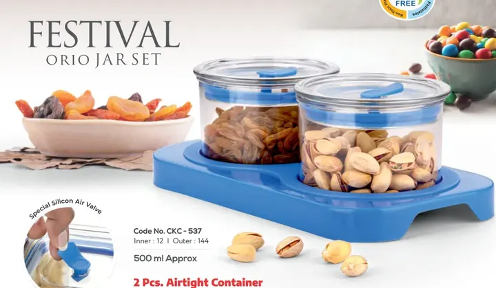 Coastal Festival Orio Jar Set — Airtight Jars