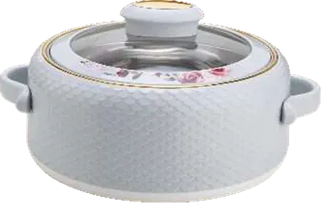 Nayasa Coral Glass Lid — Insulated Casserole with Stainless Steel Inner