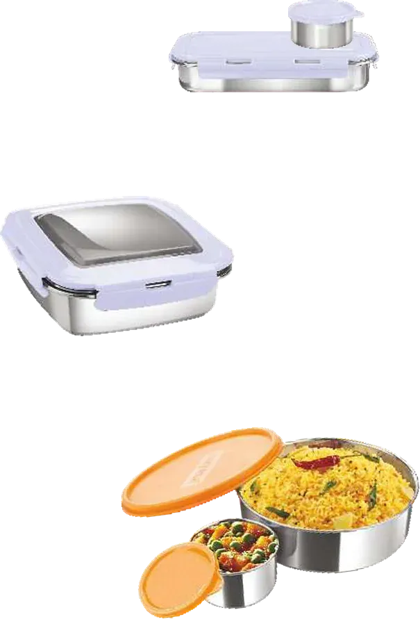 Nayasa Eco Lock Lunch Box — Stainless Steel Kids Lunch Boxes