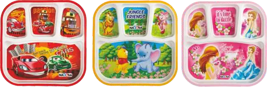 Nayasa Kids Partition Plate — Microwave Safe Plates & Bowls