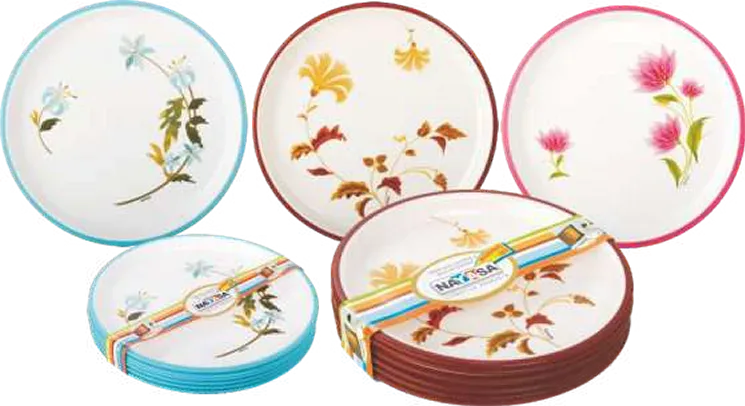 Nayasa Microfresh Round Plate Deluxe — Microwave Safe Plates & Bowls