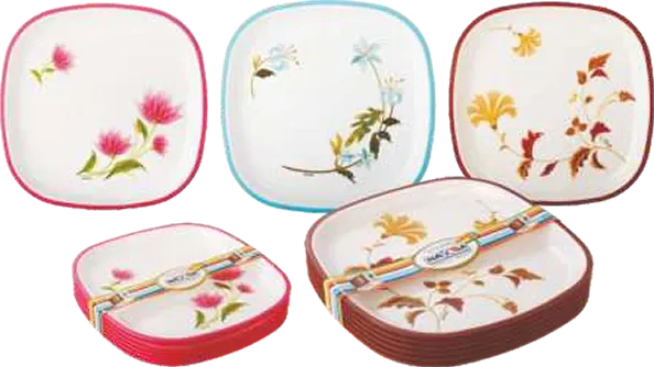 Nayasa Microfresh Square Plate Deluxe — Microwave Safe Plates & Bowls