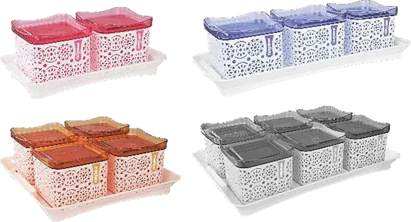 Nayasa Romano Tray Set — Airtight Servers & Serving Sets