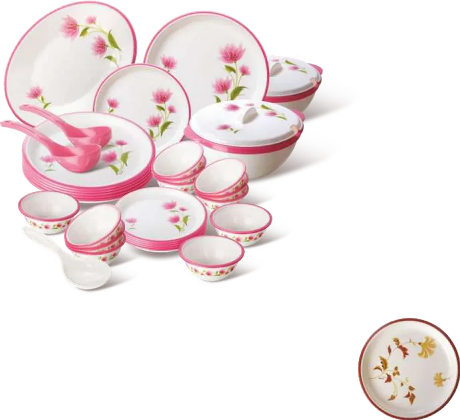 Nayasa Round Deluxe Dinner Set-32 Pc — Microwave Safe Dinner Sets