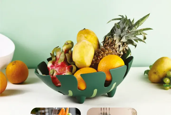 Supermom Green Leaf Wash N Fruit Basket — Racks, Baskets & Holders