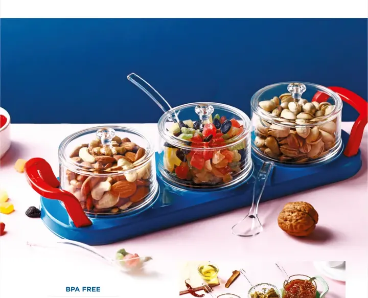 Supermom Jubilee Acrylic Dryfruit Tray — Bowls, Cutlery & Serving
