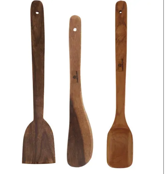 Timberluxe TW 3 Pcs Darkwood Spoon Set — Wooden Spoons